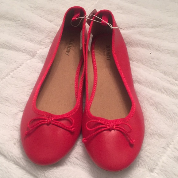 old navy red flats